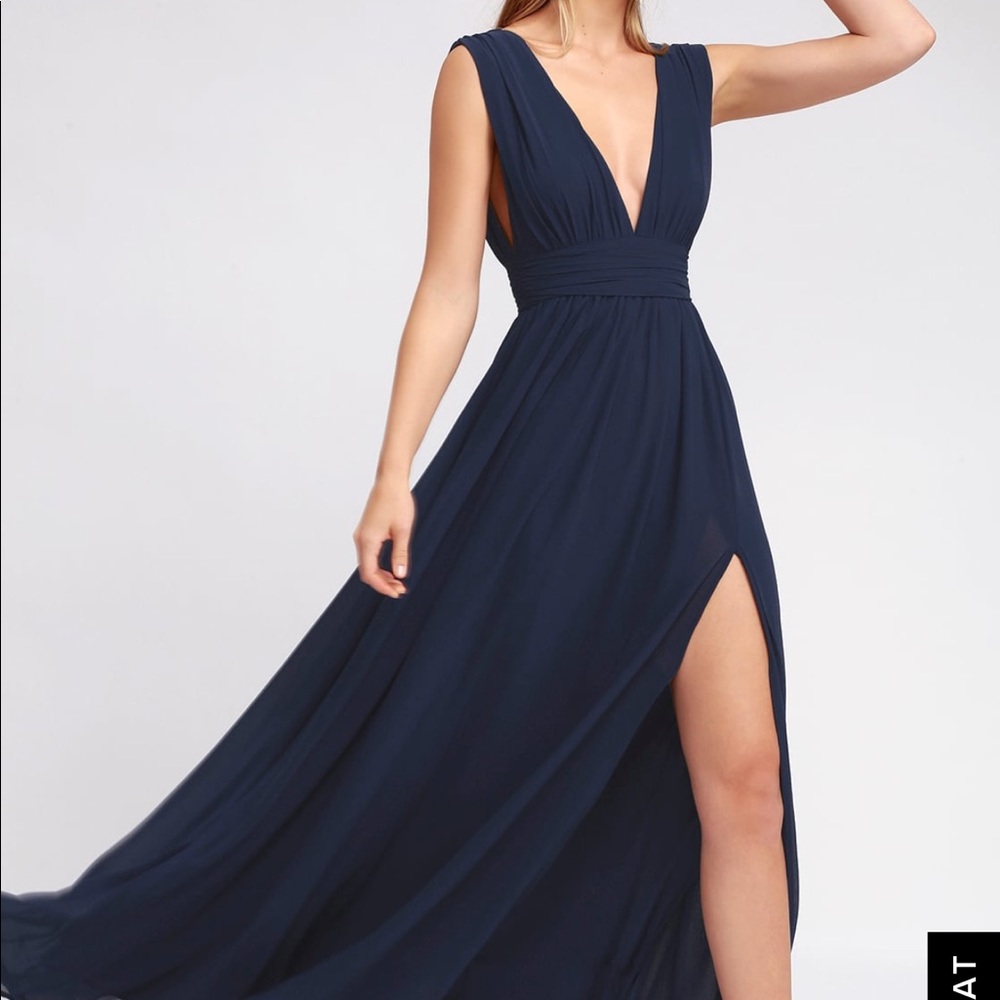 NWT Lulus navy heavenly hues maxi dress